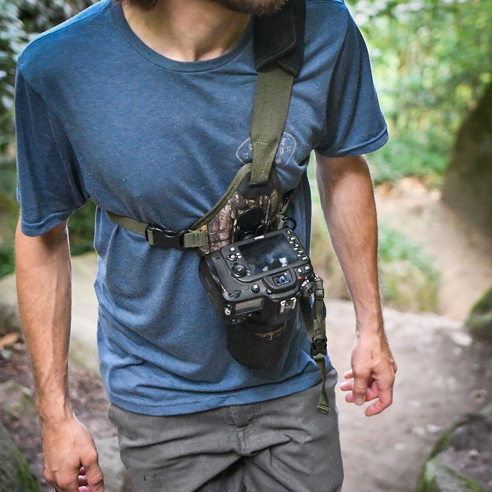 Camo Skout G2 - For Camera - Sling Style Harness - Cotton Camera Carrying Systems