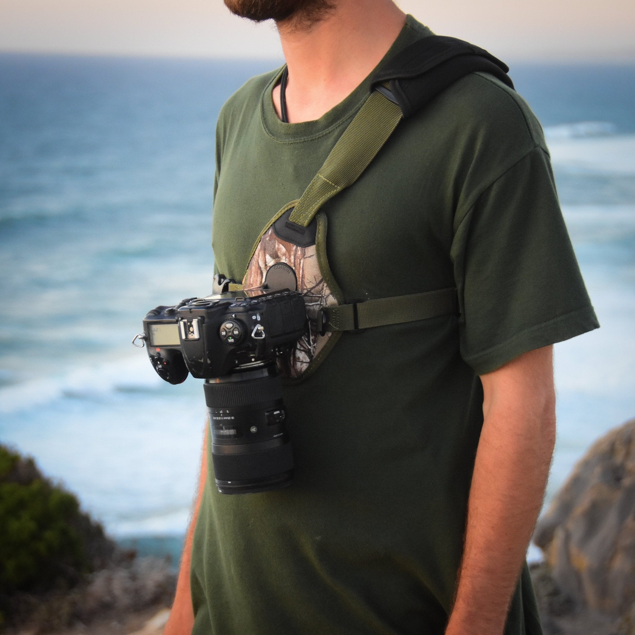 Camo Skout G2 - For Camera - Sling Style Harness - Cotton Camera Carrying Systems