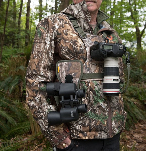 CCS G3 CAMO Binocular &amp; Camera Harness - Cotton Camera Carrying Systems