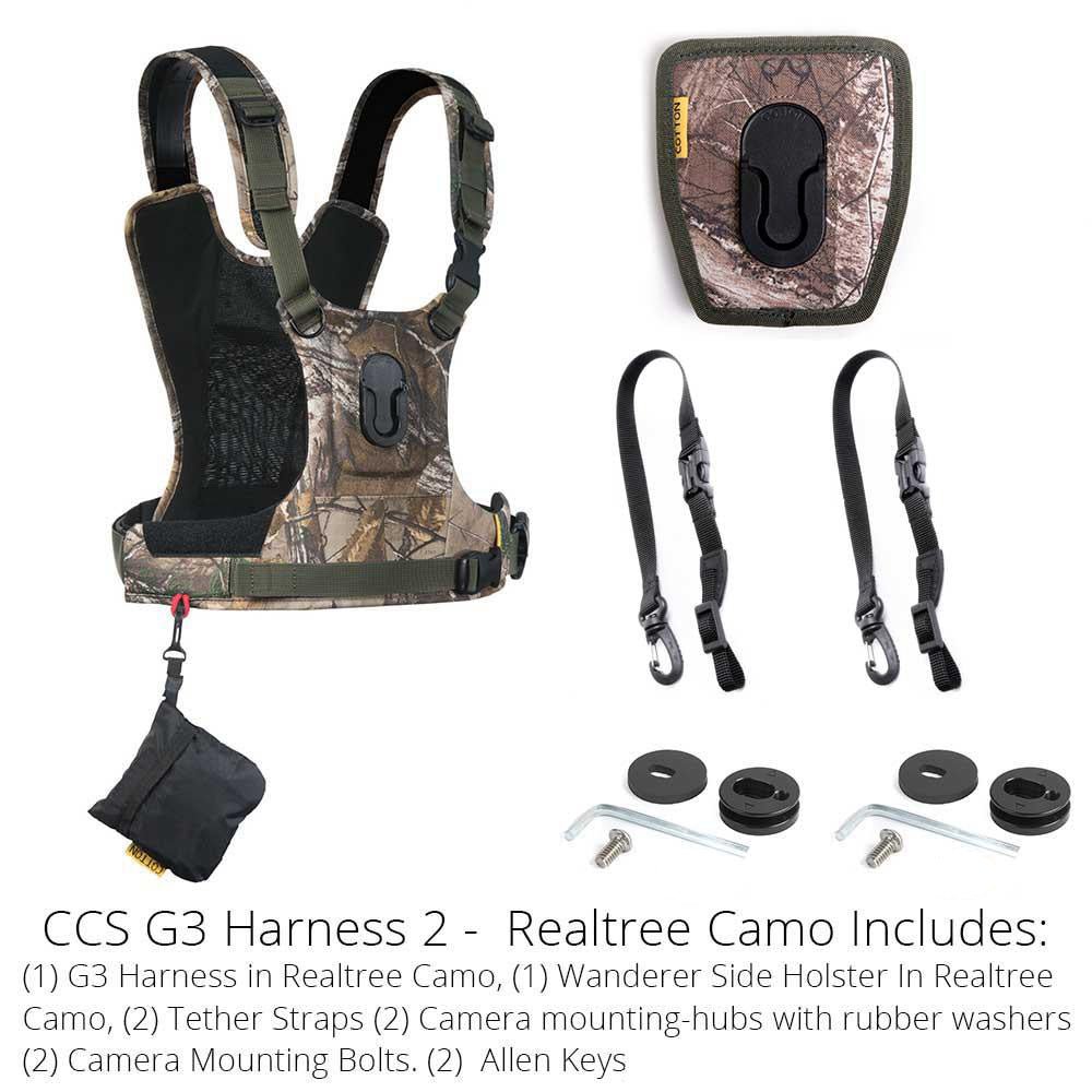CCS G3 Camo Harness For 2 Cameras Cotton Camera Carrying Systems