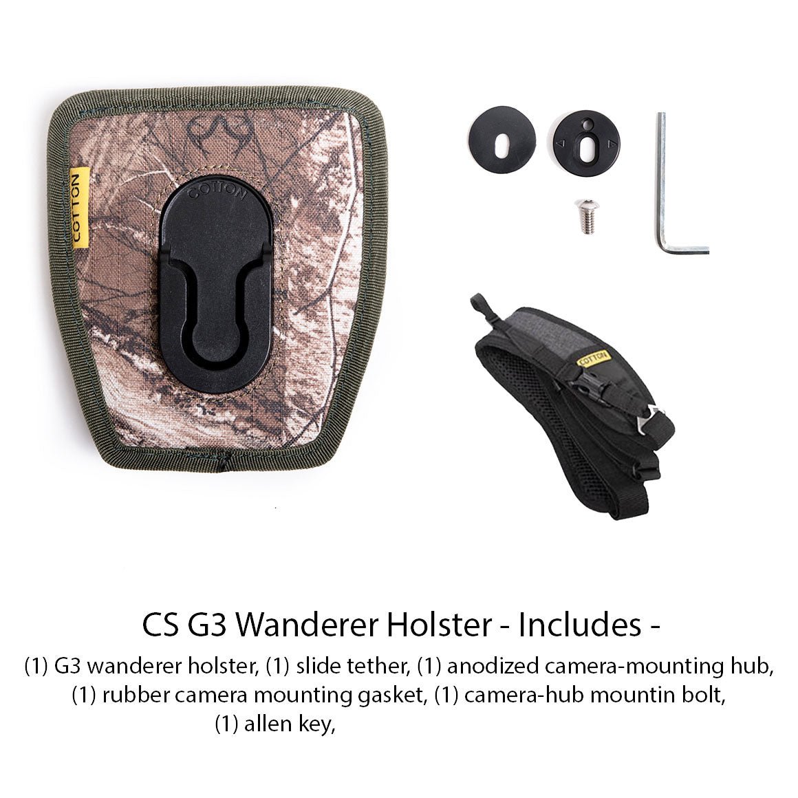 CCS G3 Camo Wanderer Side Holster - Cotton Camera Carrying Systems