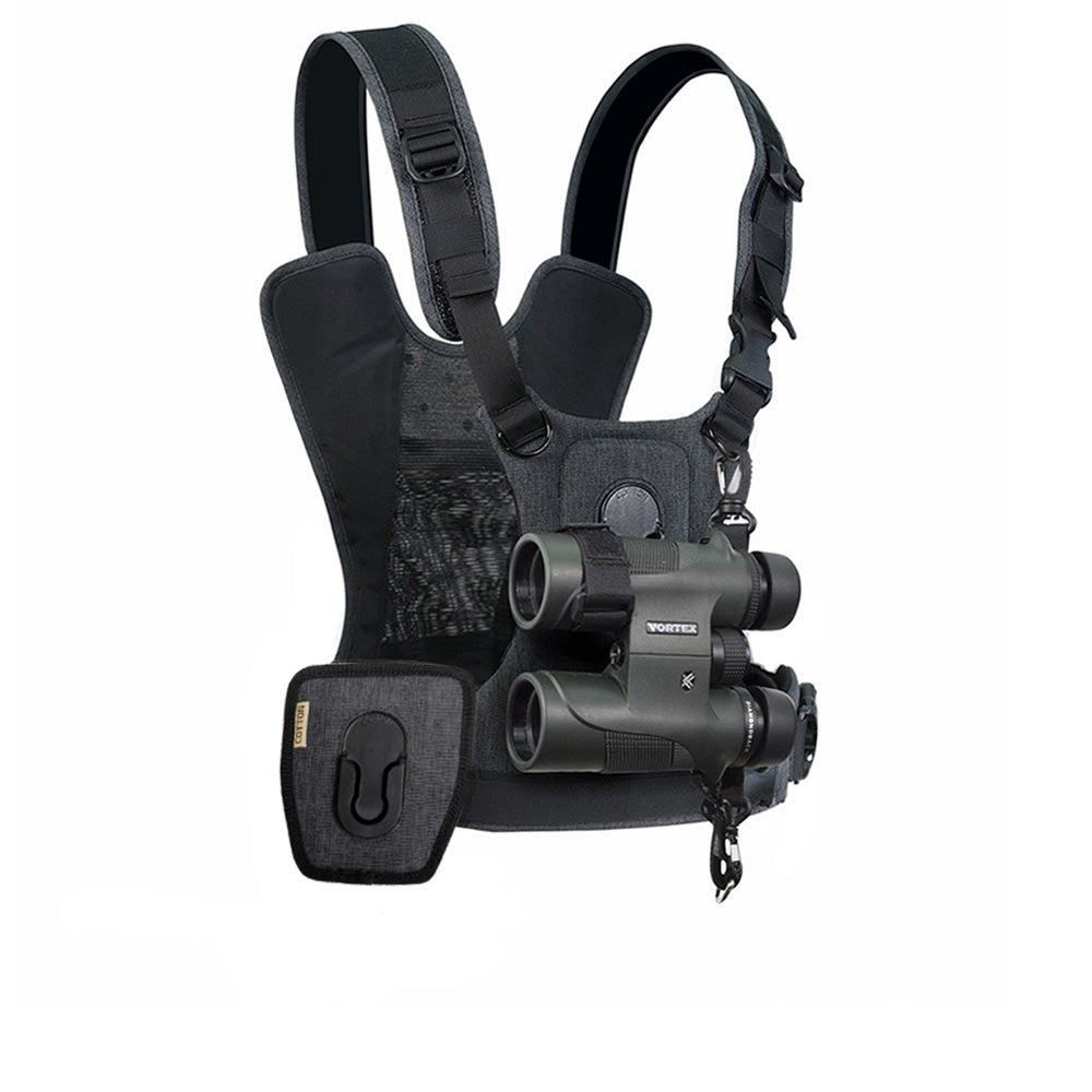 CCS G3 GREY Binocular &amp; Camera Harness - Cotton Camera Carrying Systems