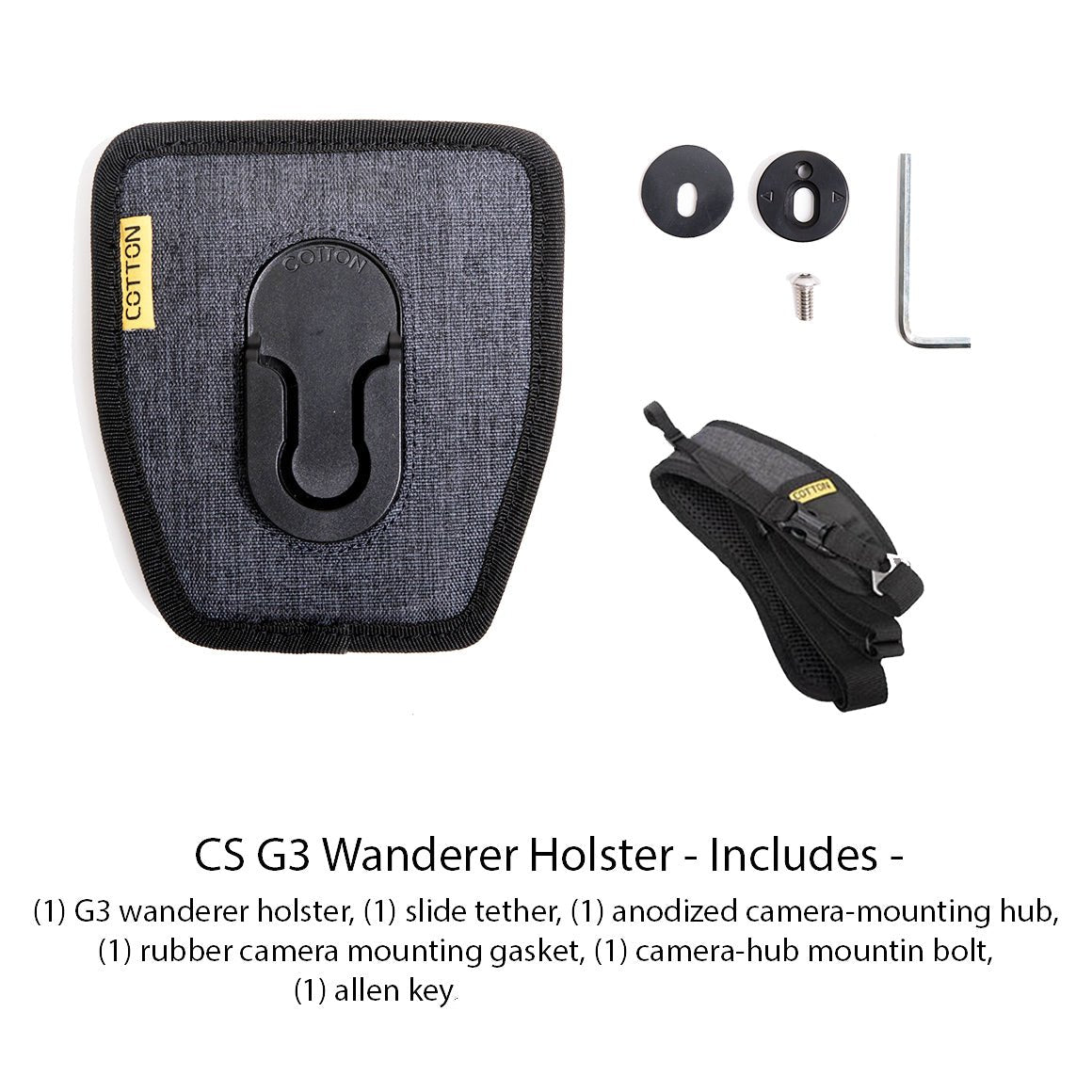 CCS G3 Grey Wanderer Side Holster - Cotton Camera Carrying Systems